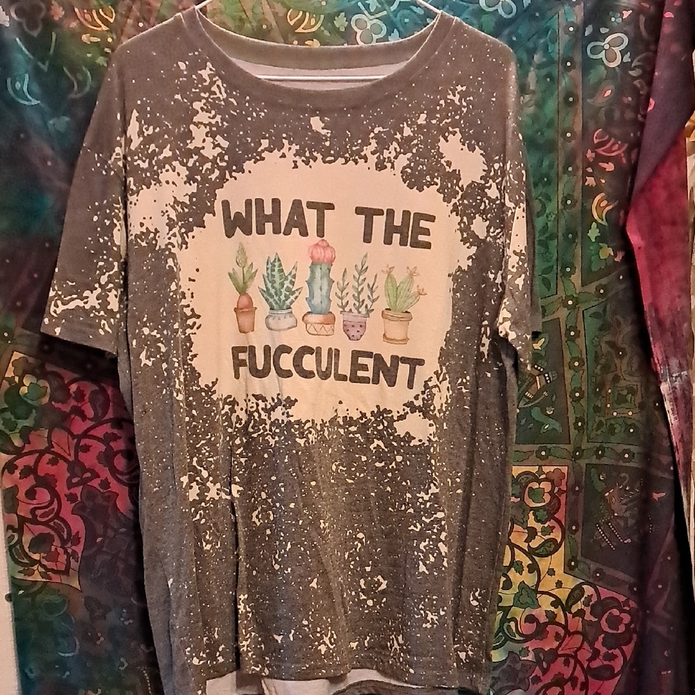 "What the Fucculent" Graphic T-Shirt - Brown